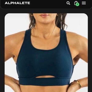 Alphalete Trinity Bra, Size Small. Color: Tuxedo Blue